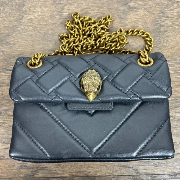 KURT GEIGER Mini Kensington Quilted Bag Black EUC - Picture 1 of 9